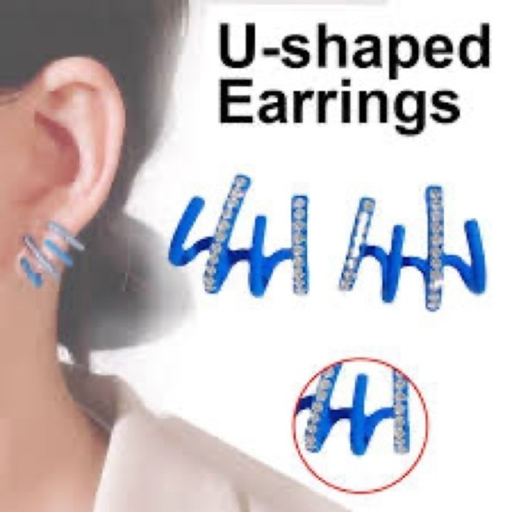 ⭐️PIN Clip Four Claws Stud Pierced Earrings⭐️